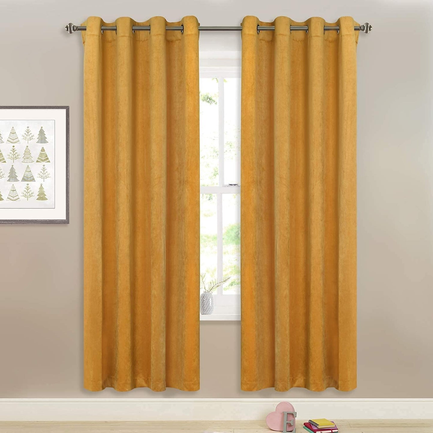 StangH Velvet Drapes for Bedroom - Luxurious Heat Blocking Curtains