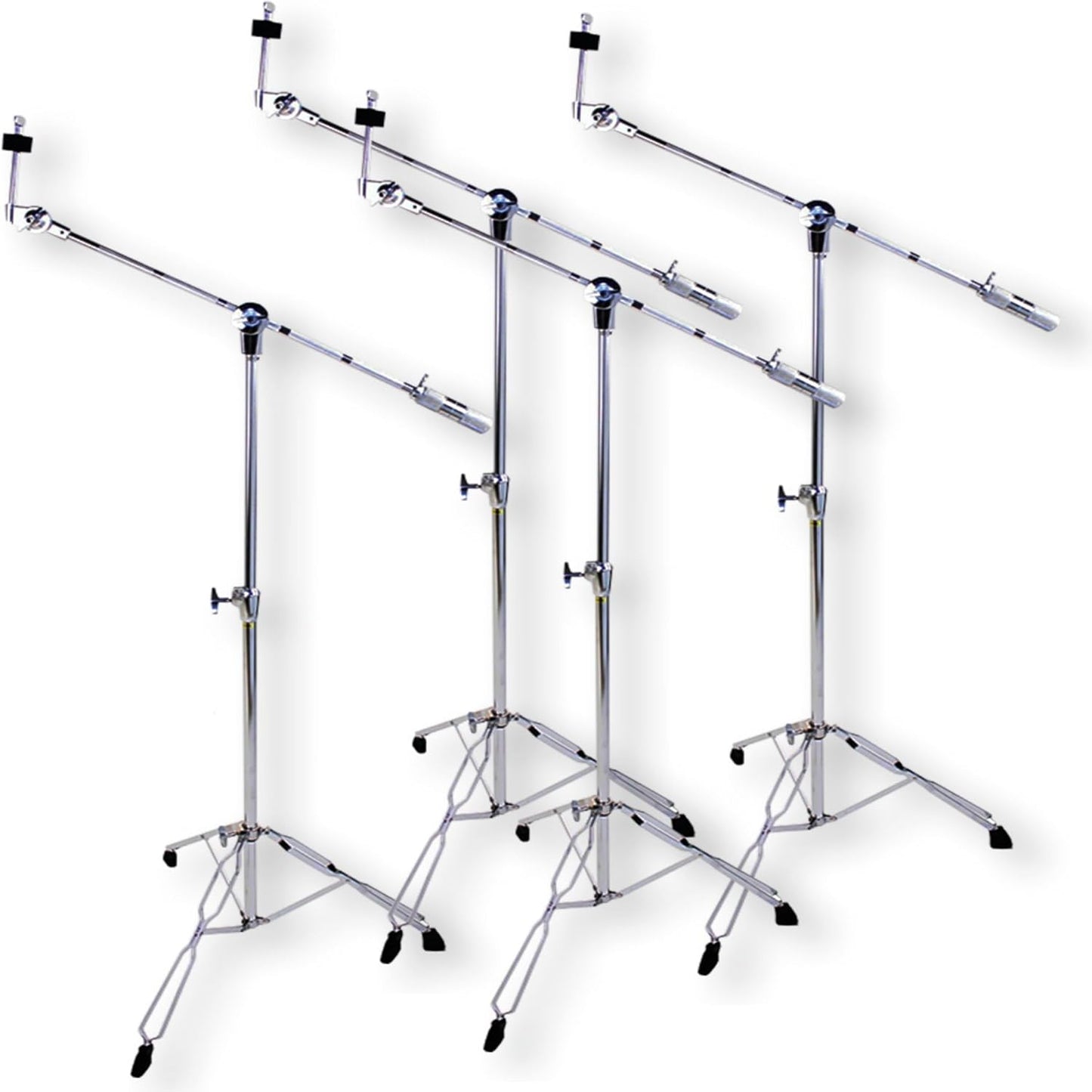 GRIFFIN Cymbal Boom Stands 4 Pack for Drummers - Heavy-Duty Hardware