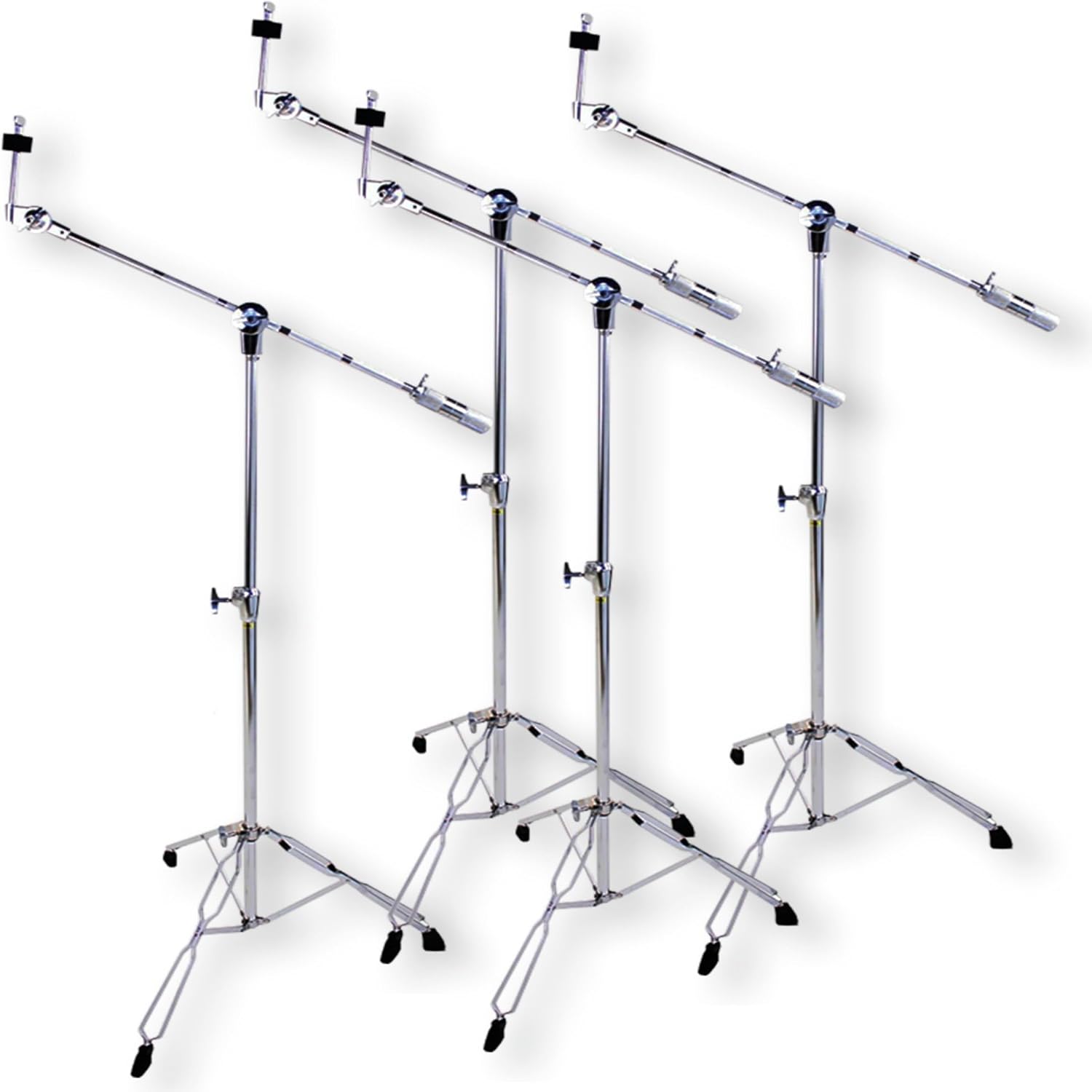 GRIFFIN Cymbal Boom Stands 4 Pack for Drummers - Heavy-Duty Hardware