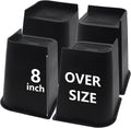 8 Inch Heavy Duty Bed Risers for Furniture Stability and Support
