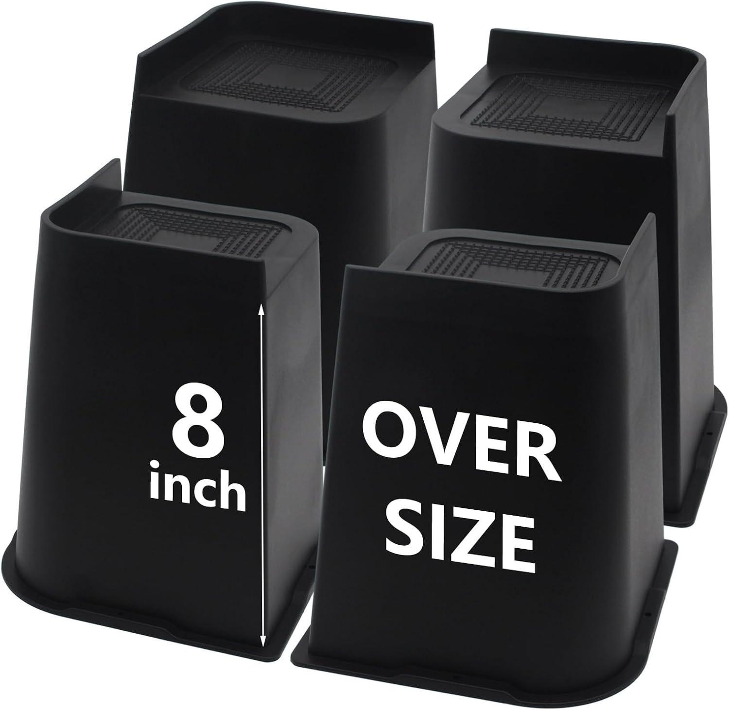 8 Inch Heavy Duty Bed Risers for Furniture Stability and Support