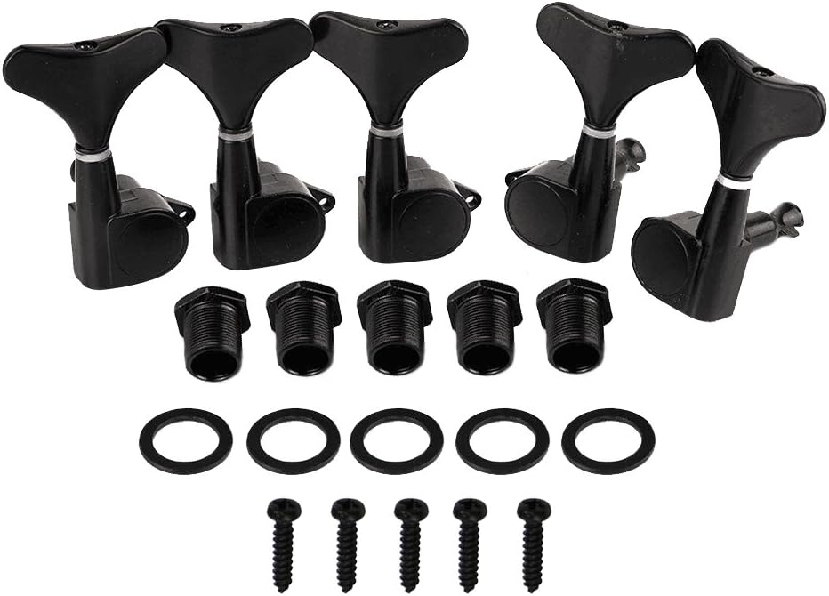 Enhance Your Sound with 5PC Bass Tuning Pegs - BLACK