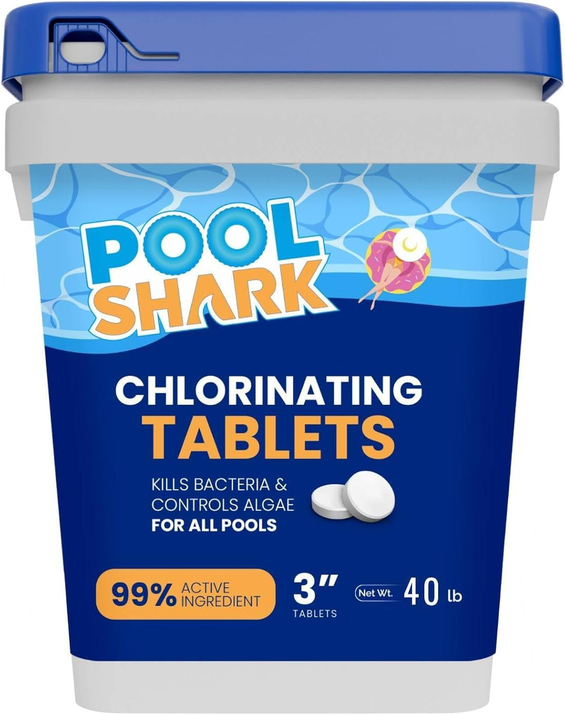 Pool Shark 3-Inch Chlorine Tablets for All Pool Types and Sizes ...