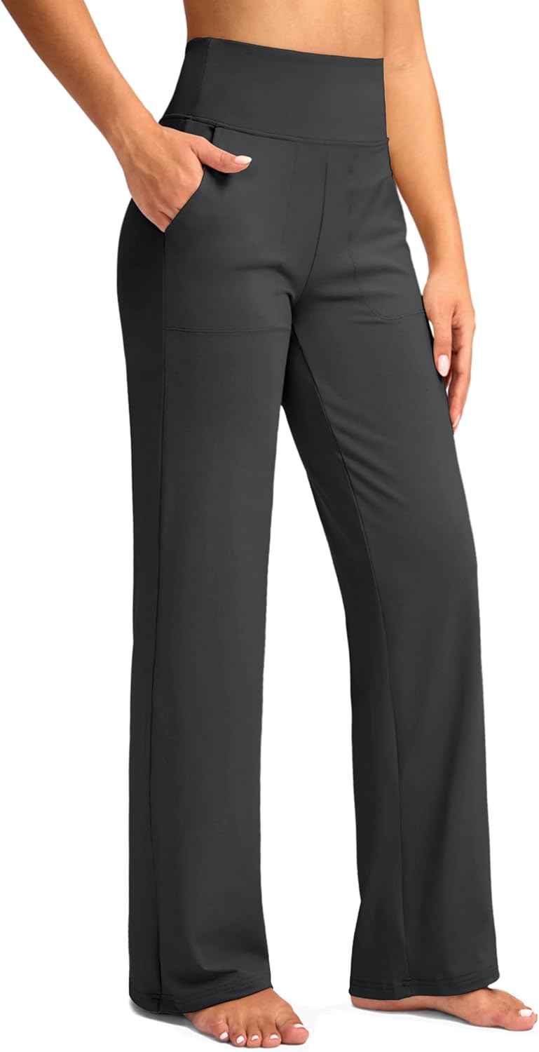 G Gradual Women's Yoga Pants Wide Leg with Pockets for Comfort