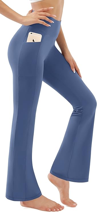 AFITNE Women's High Waisted Bootcut Yoga Pants with Pockets