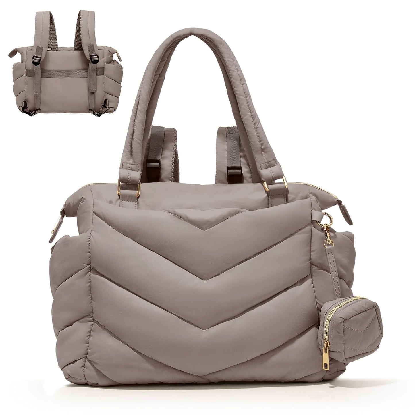 Diaper Bag Tote with Pacifier Case for Stylish Moms on the Go