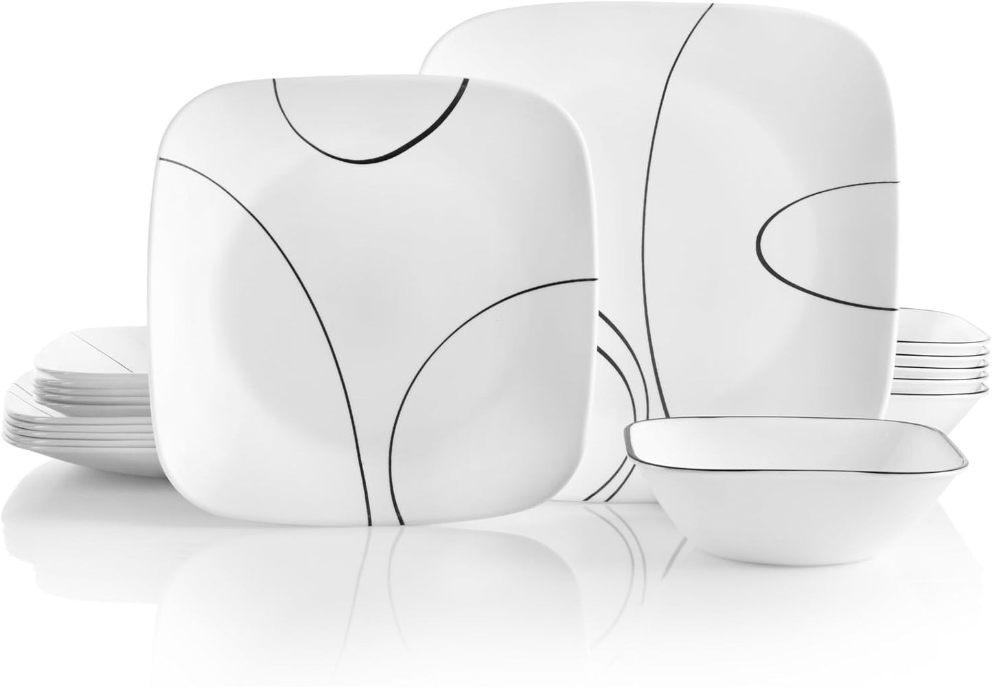 Corelle 18-Piece Dinnerware Set for 6 - Lightweight and Durable