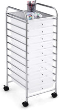 Storage Cart with 10 Drawers - Rolling Mobile Organizer for Home