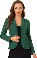 Allegra K Women's Work Office Blazer - Fitted Stretch Jacket Shoes