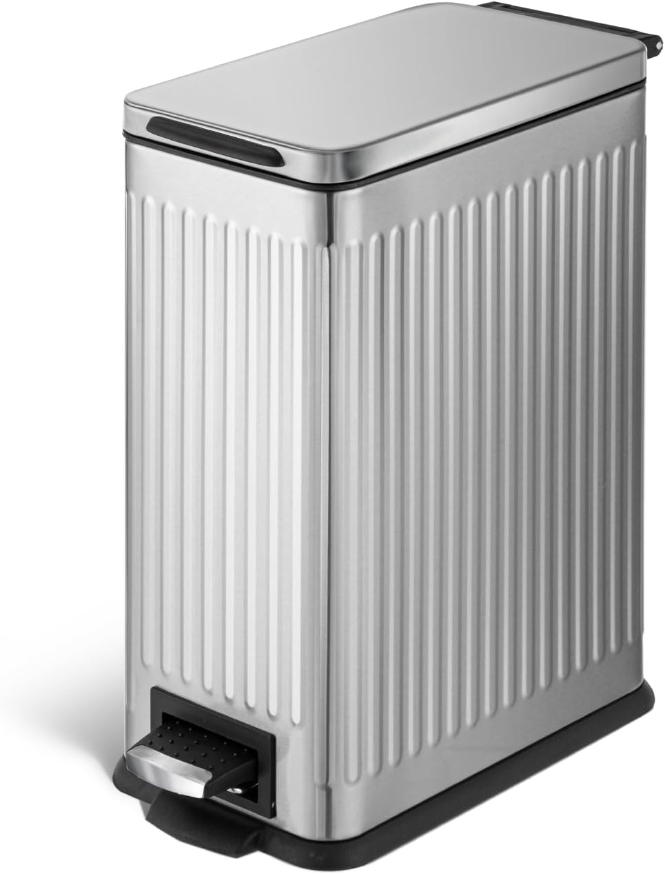 4 Gallon Kitchen Trash Can with Soft-Closing Lid and Step Pedal