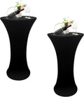 Black Spandex Cocktail Table Cover Set by Nacuci - Party Perfection!