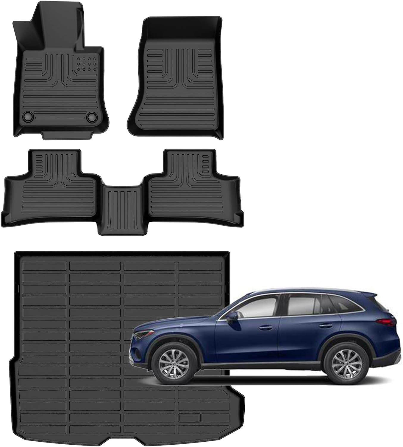 Custom Fit All Weather Floor Mats for Mercedes Benz GLC 2023-2025