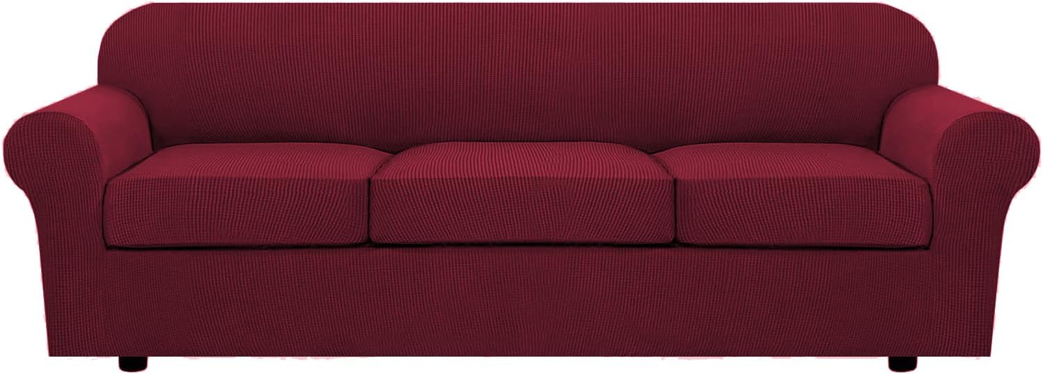 H.VERSAILTEX 4 Piece Stretch Sofa Covers for Large Sofas