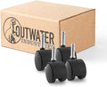 2 in Wheel Black Nylon Swivel Hooded Samson Twin Wheel Caster - 4 Pack