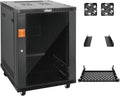 Tecmojo 15U Wall Mount Rack 17.7in Depth - Secure, Space-Saving
