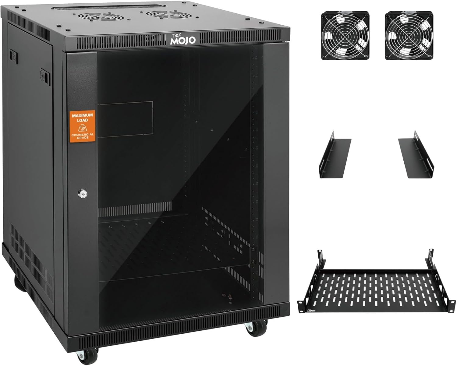 Tecmojo 15U Wall Mount Rack for Network and Server Gear