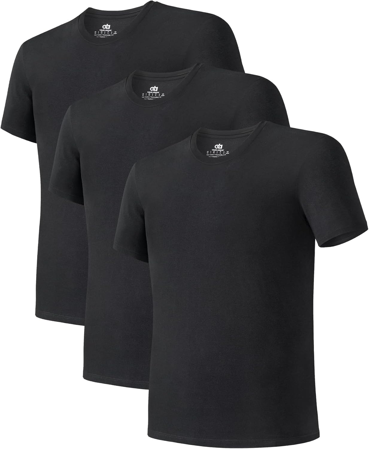 Bamboo Rayon Moisture-Wicking Crewneck T-Shirts for Men