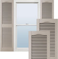 14 1/2in x 48in Clay Cathedral Top Vinyl Shutter Pair