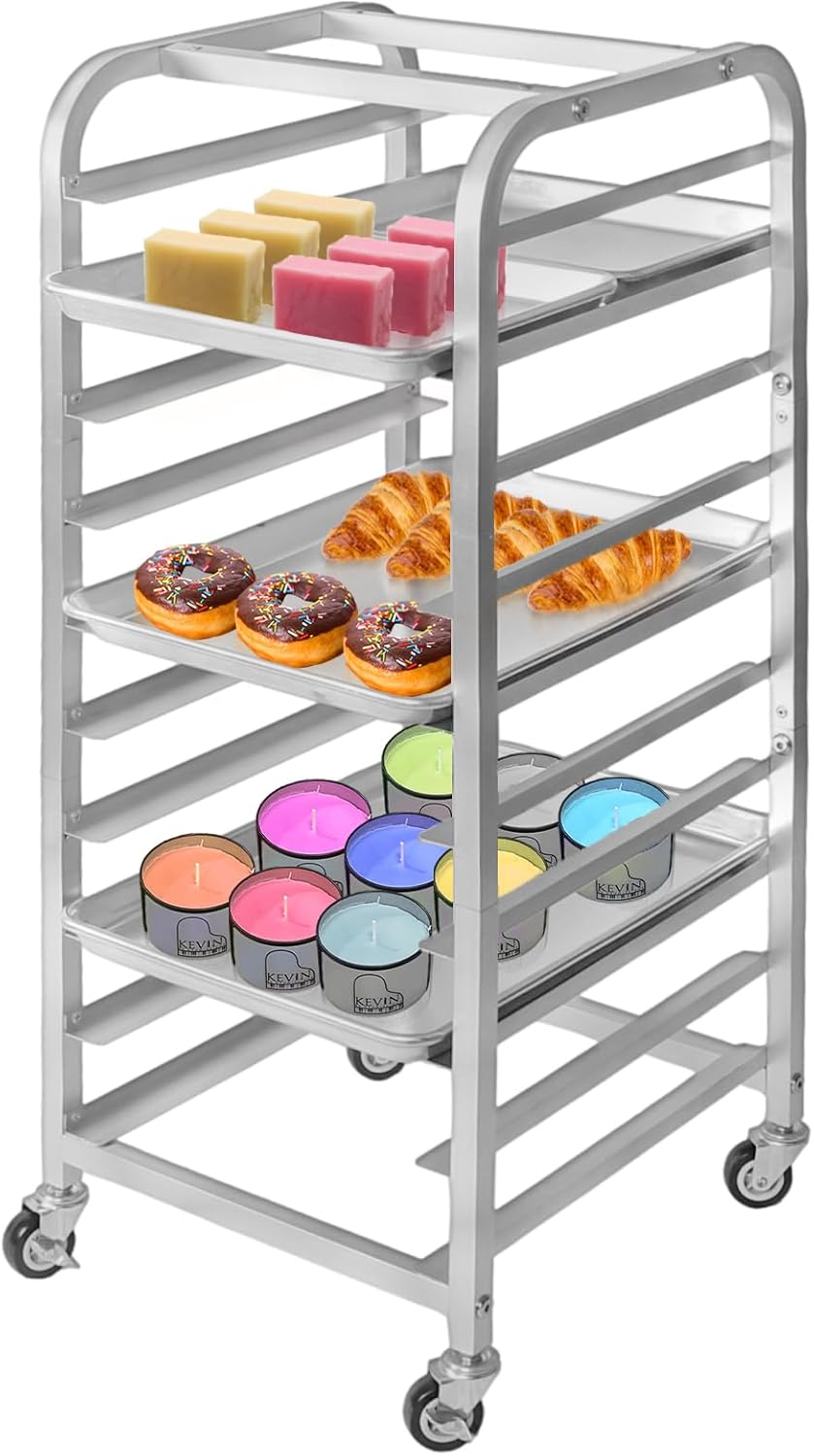 10-Tier Quarter & Half Sheet Pan Rack for Home Baking Needs