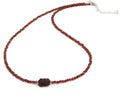 Gemstone Beaded Necklace with Raw Stone Crystal Choker - Elegant 18 in