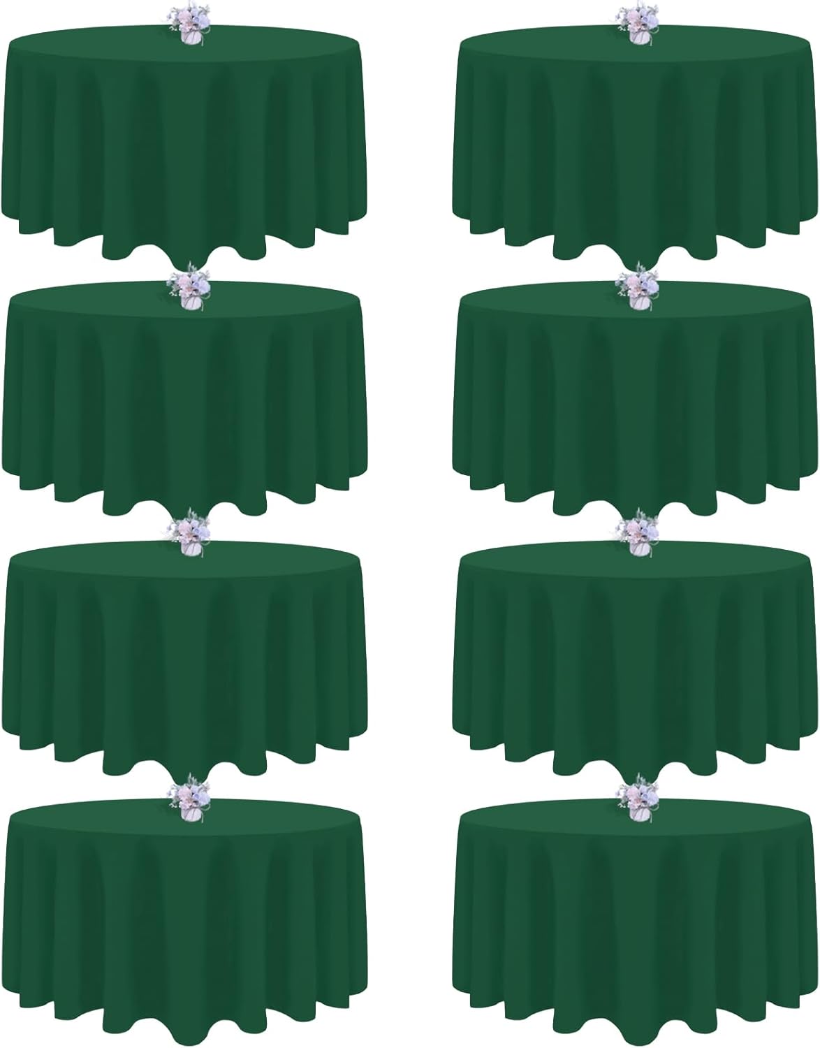 Dark Green Round Tablecloth 90 Inch for Elegant Dining Events
