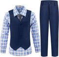 Boys Suits Toddler Formal Suit Set - Classic Navy Vest & Pants