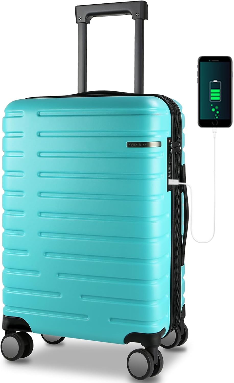 EMPSIGN Carry On Luggage with Spinner Wheels for Travel