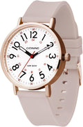 Waterproof Analog Nurse Watch, Easy Read, Colorful Band