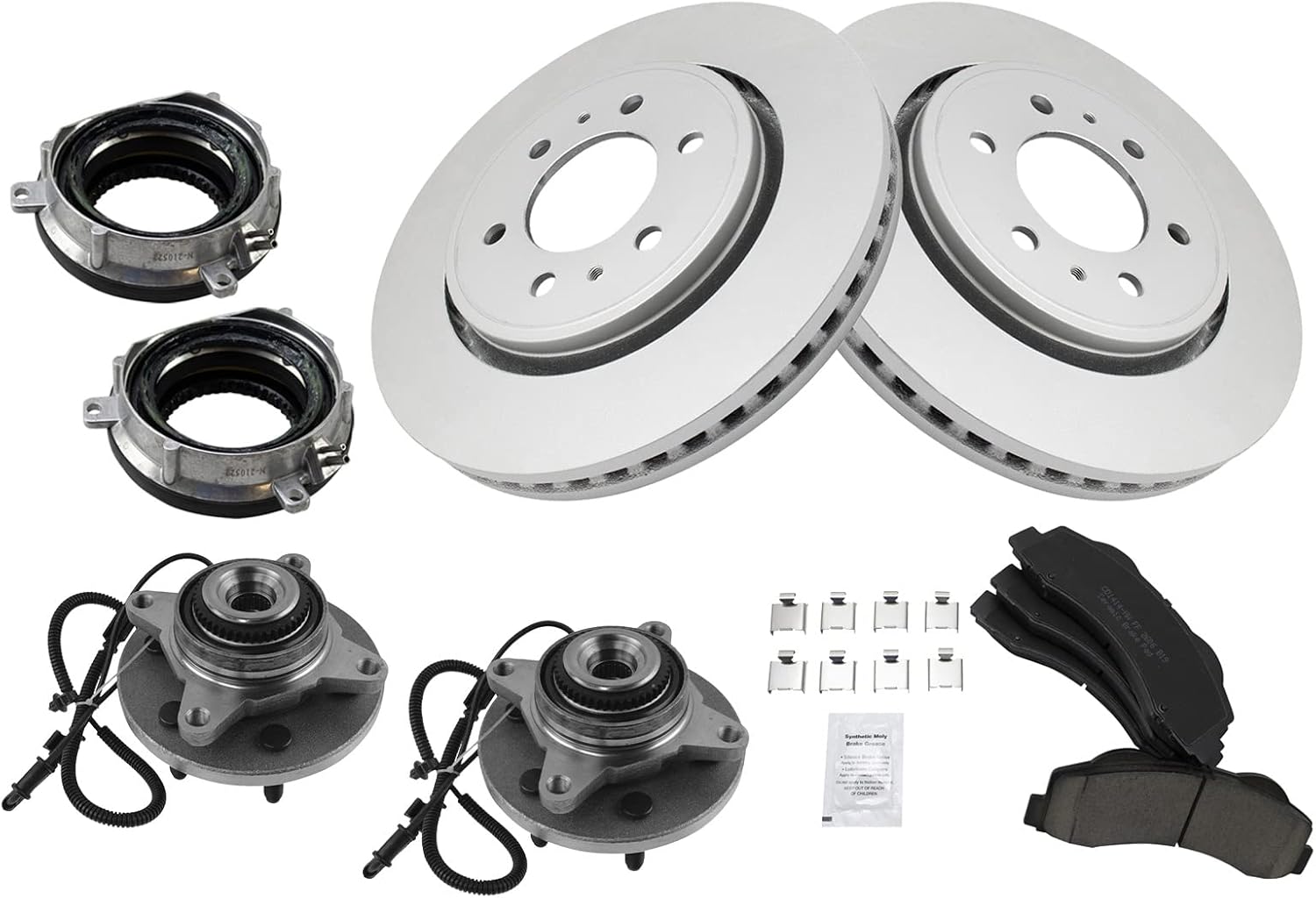 TRQ Front Brake Pad & Rotor Kit for Ford Expedition & F-150