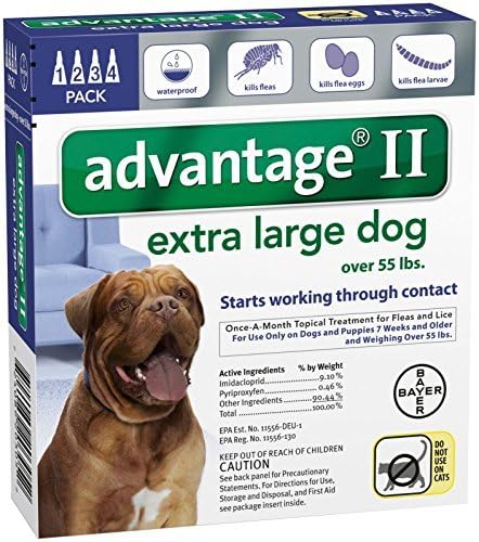 Advantage II Extra Large Dog 4-Pack for Effective Flea Control