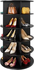 SpaceAid 5 Tier Rotating Shoe Rack Tower - Rotating 360 Shoe Storage