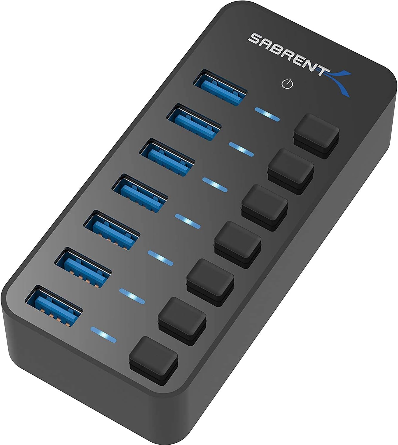 SABRENT 36W 7 Port USB 3.0 Hub with Individual Power Switches