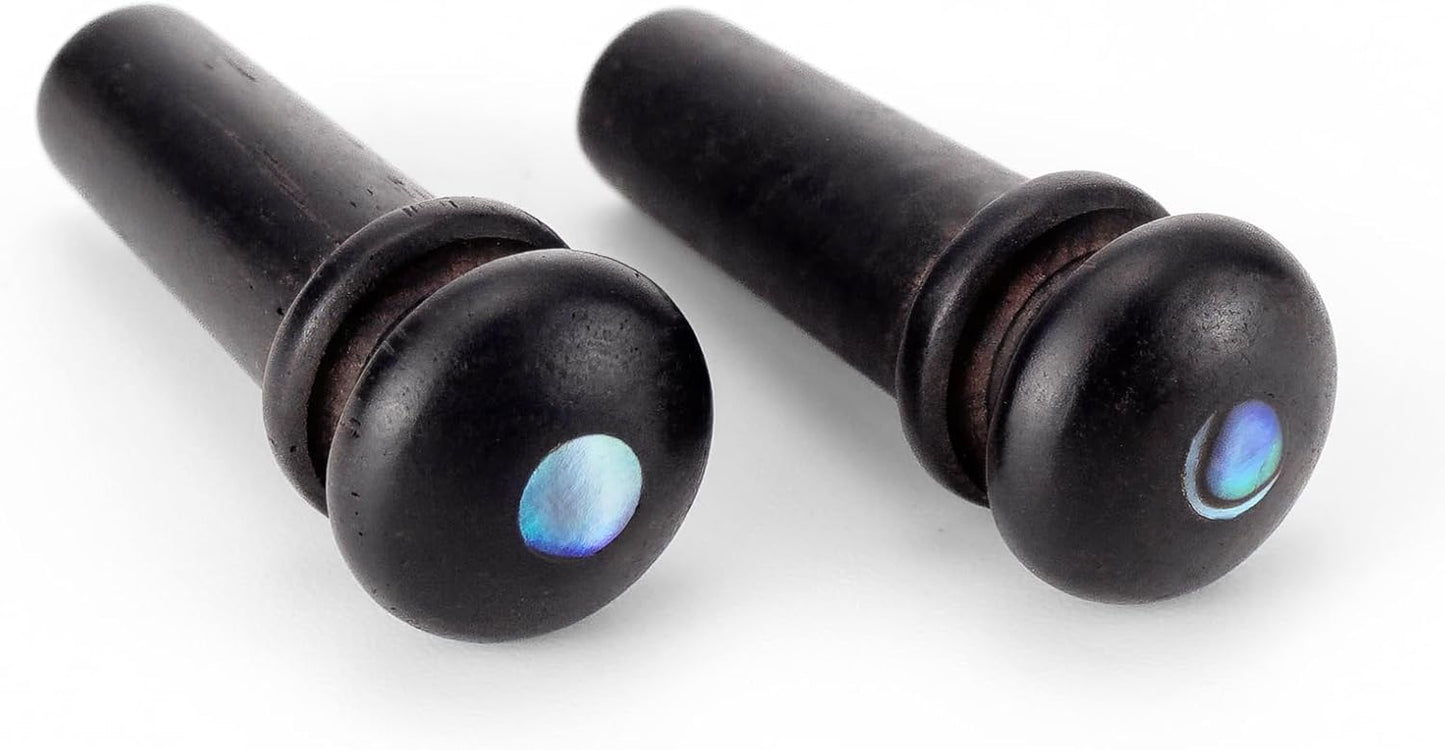 Enhance Sound: 2PCS Ebony End Pins for Acoustic Guitar