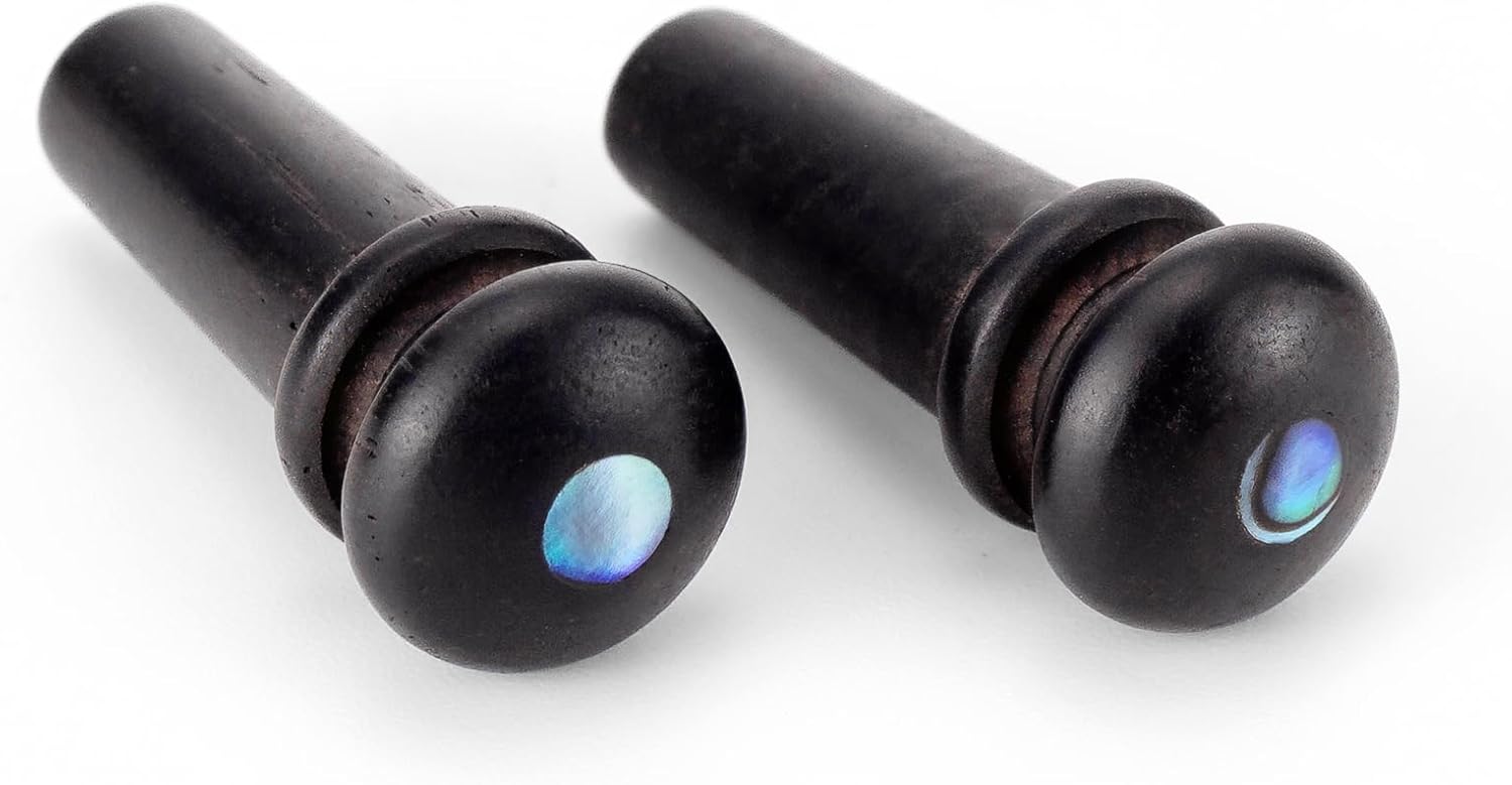 Enhance Sound: 2PCS Ebony End Pins for Acoustic Guitar