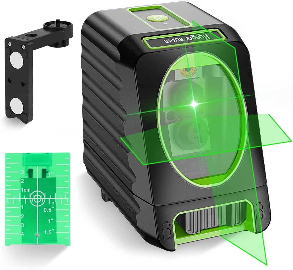 Huepar BOX-1G Laser Level: Precision Green Cross Line Tool