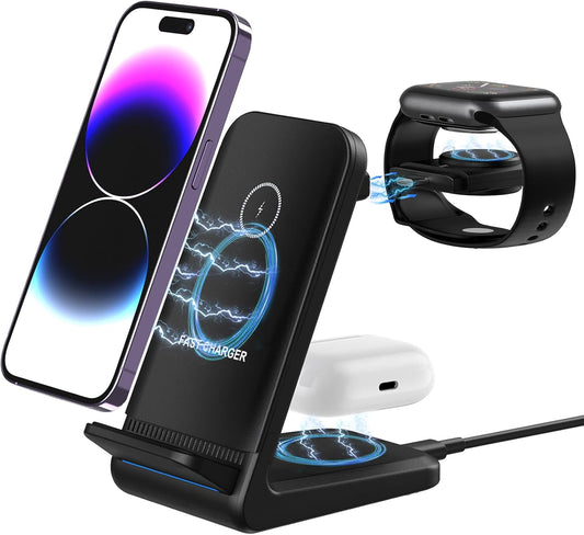 3-in-1 Wireless Charger for Apple & Samsung