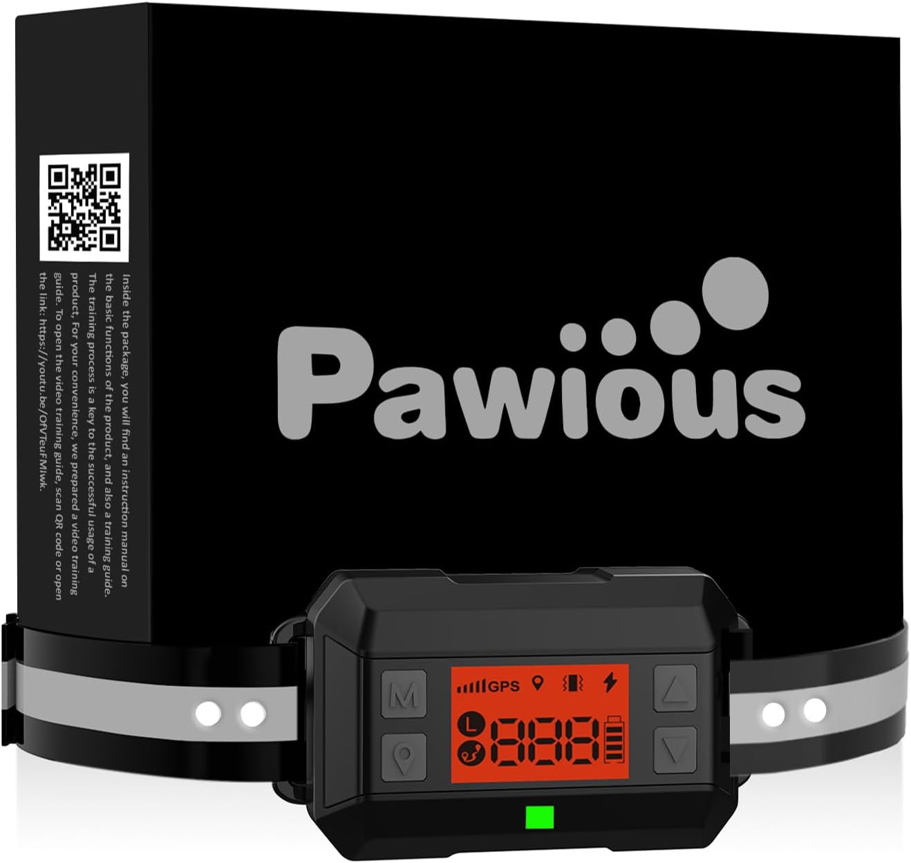 Pawious GPS Wireless Dog Fence - 1000 Yards Radius, Waterproof, AI Recognition