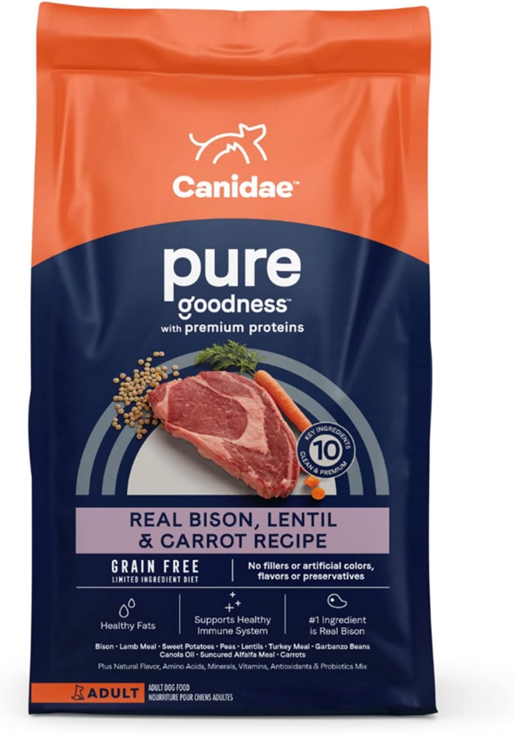 Canidae Pure Limited Ingredient Dry Dog Food with Real Bison