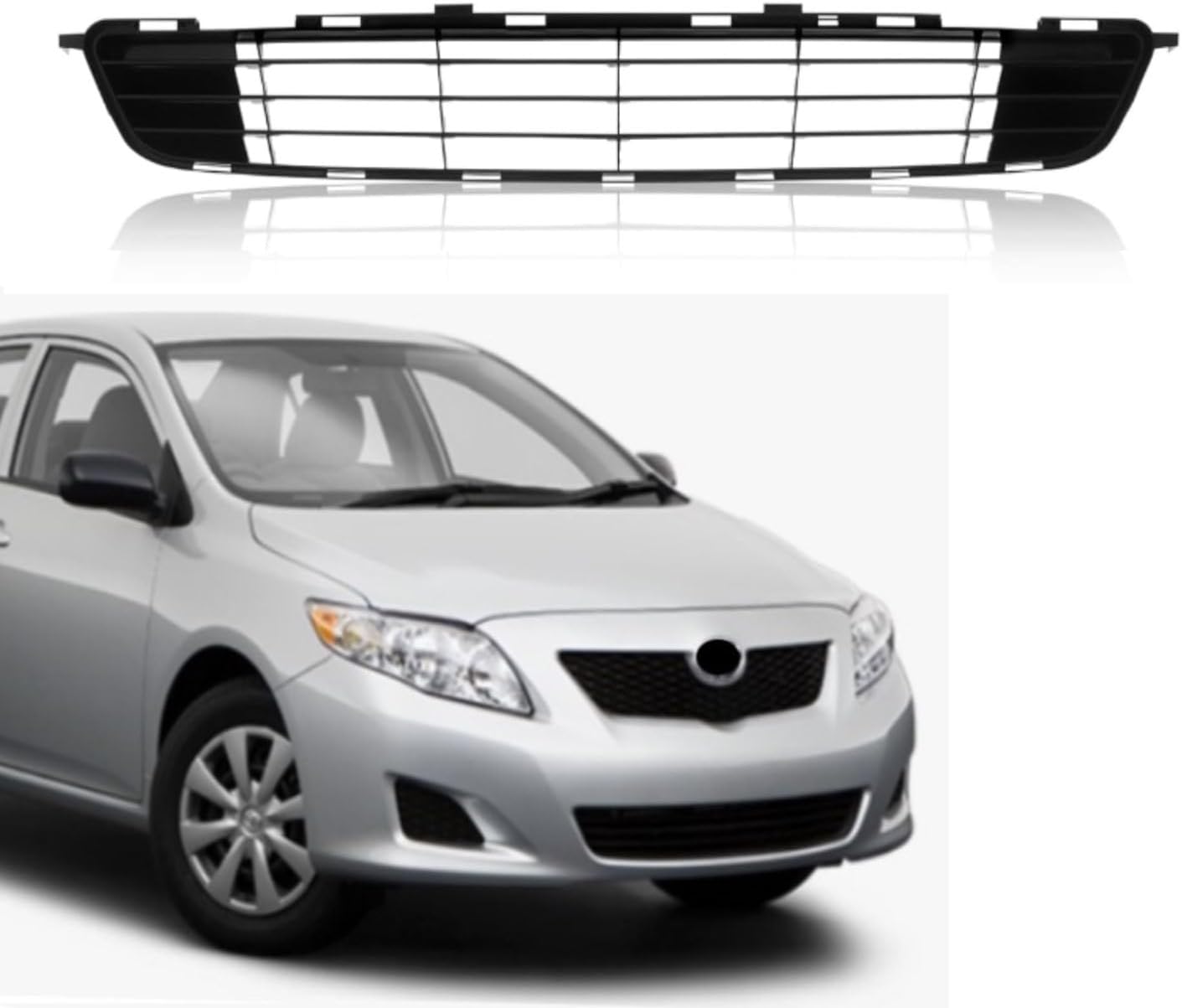 Front Bumper Lower Grille for 2009 2010 Toyota Corolla Sedan
