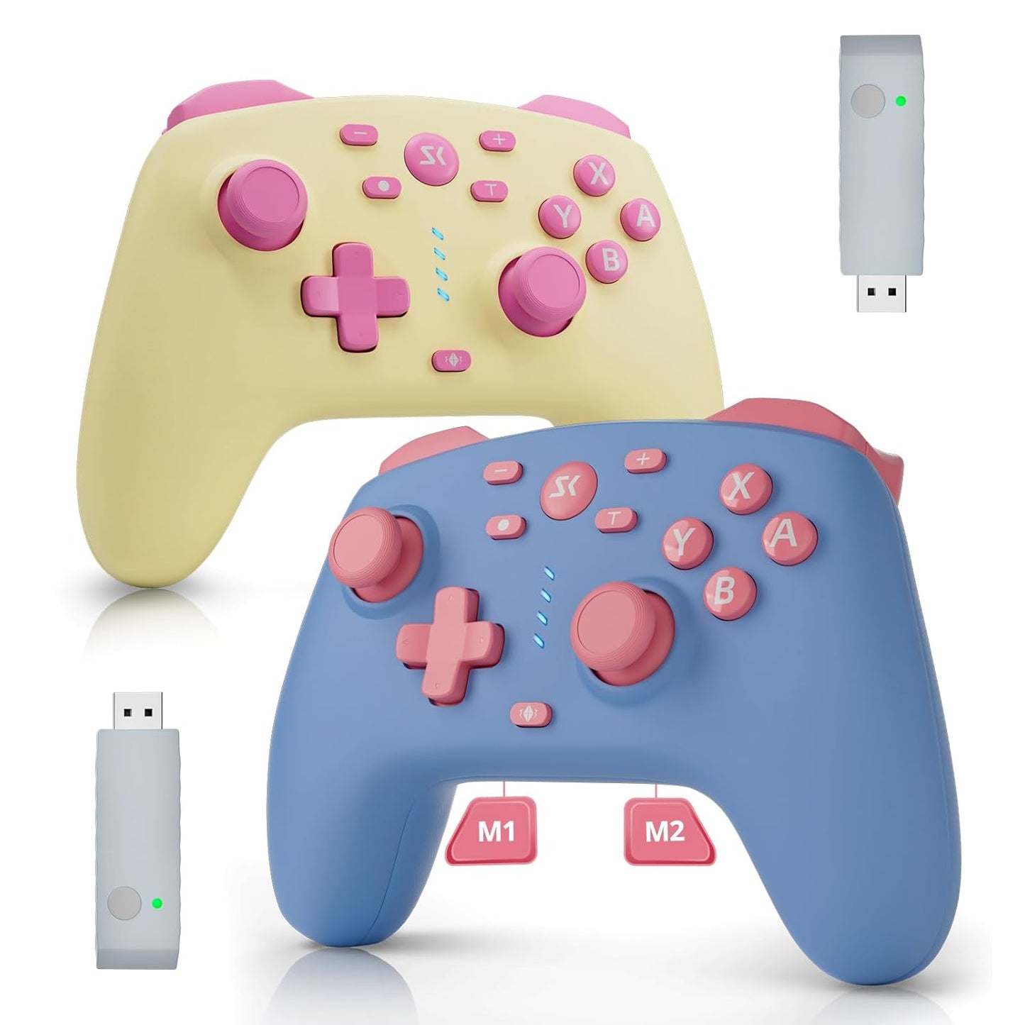 Wireless Switch Controller with Hall Effect Triggers & Joysticks