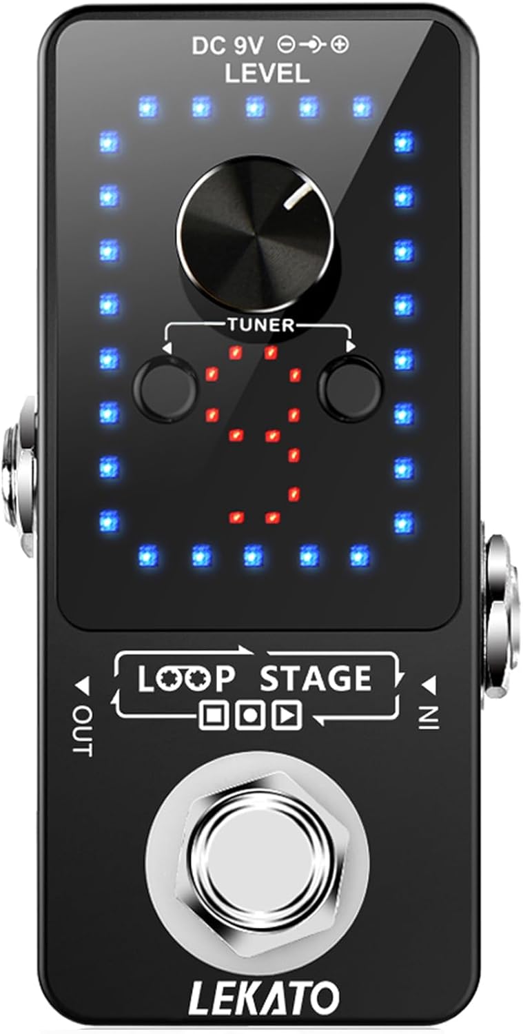 LEKATO Looper Guitar Pedal with 9 Loops and 40 Minutes Record Time