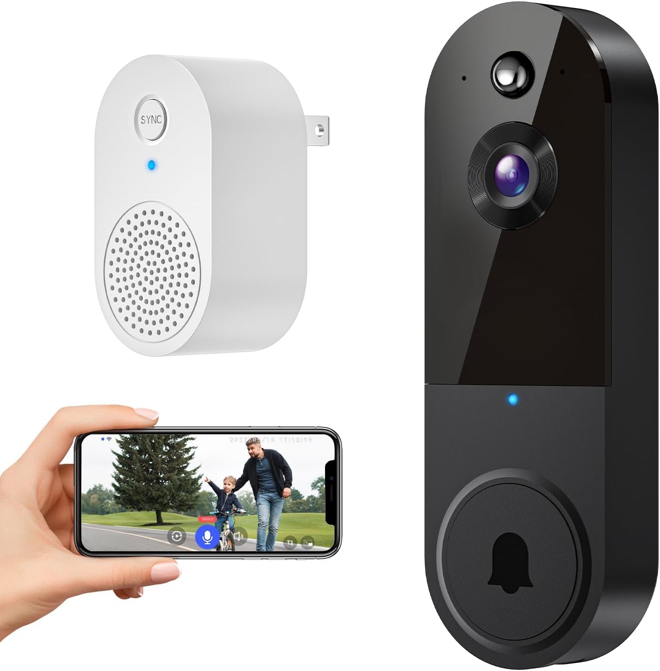 BotMelt Smart Doorbell: Night Vision, AI Detection