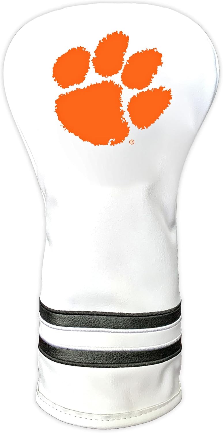 NCAA White Vintage Driver Golf Club Headcover for Team Spirit