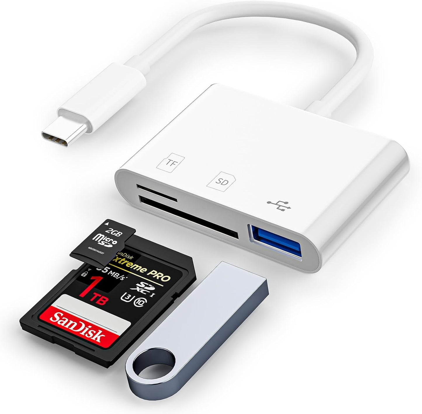 Groodo USB-C 3-in-1 SD Reader - Easily Transfer Data