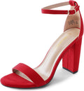 DREAM PAIRS Women's Hi-Chunk High Heel Pump Sandals (Style SPK7)