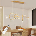 LED Gold Chandeliers for Dining Room 47in Dimmable Linear Pendant