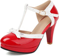 ForeMode Bow Mary Jane Pumps - Vintage Comfort and Rubber Sole