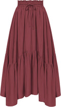 Scarlet Darkness Maxi Skirt High Waist Renaissance Skirt (Style 7CK2)
