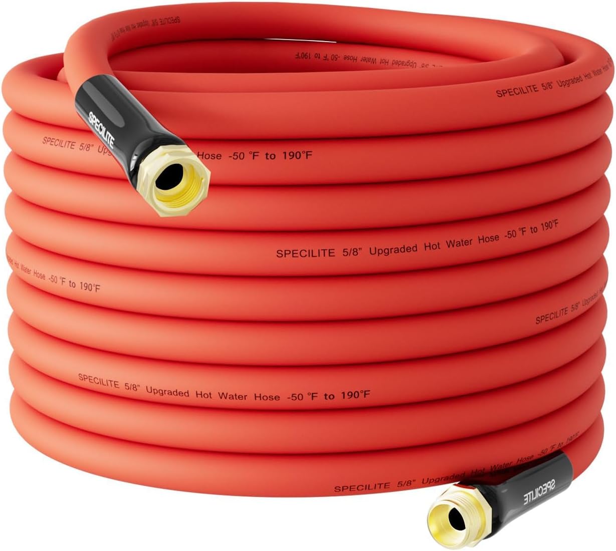 5/8 Hot Cold Garden Water Hose 100 ft Flexible Lightweight Red