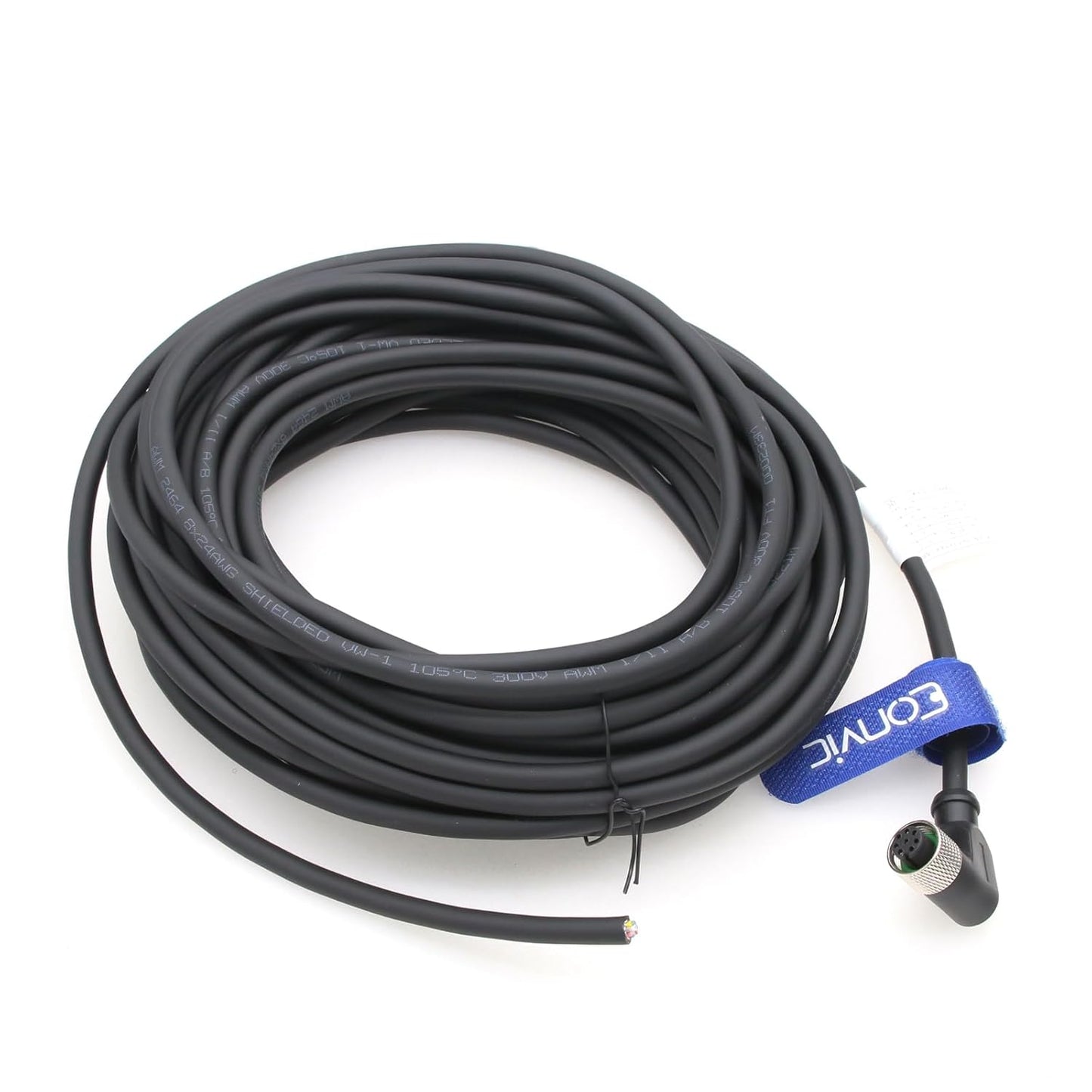 Eonvic M12 Right Angle 8 Pin Female Connector for Sensors